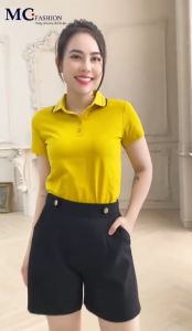 Áo thun Polo nữ cotton thái MC FAshion Áo phông Polo có cổ có viền trẻ trung năng động (ảnh+ video thật)