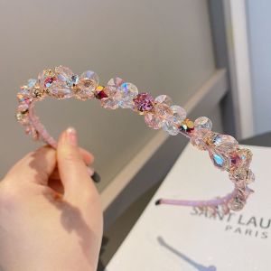 Youjia South Korea Accessible Luxury Fancy Bright Crystal Headband Handmade Winding Headband Hair Fixer Fairy Hairpin Hair Ornaments Headdress