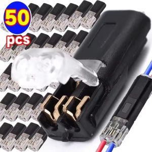 🔥Wholesale Price🔥50Pcs Waterproof Plug Wire Connector 2 Pin Way Cable Plug Car Electric Wire Snap Connectors Strip Terminal Connection