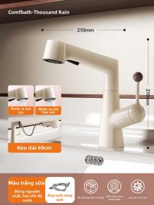 QIANMUYU | Chậu Dụng Cụ Kiểu Cổ Màu Be Có Thể Thu Gọn