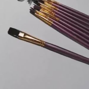 แปรงอะคริลิค ปากกาวาดภาพ ชุด 10 ชิ้น แปรงพู่กันไนล่อน ด้ามไม้ ชุดแปรงอะคริลิค เครื่องมือวาดภาพ/Art Supplies Brush Set