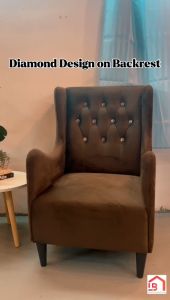 ⚡️LIKE BUG⚡️Diamond Velvet Fabric High Back Sofa | Sofa set | sofa 1 seater | 1 YEAR WARRANTY