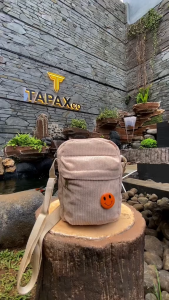 Tas Selempang Leona - Mini Slingbag Uniseks Tas Pria Wanita Corduroy Polos Tapax I FREE 2 BROSS