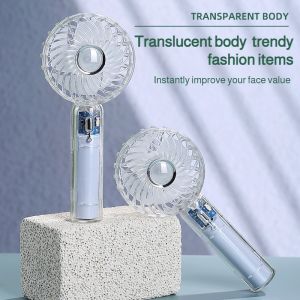 Usb Rechargeable Mini Electric Fan Handheld Rapid Cooling Transparent Usb Fan