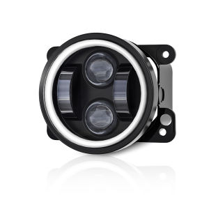 4 Inch Round LED Fog Lights Front Driving Lamps Angel Eyes DRL Amber Turn Signal For Off Road Use Jeep Wrangler JK Dodge Journey