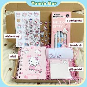 [tặng thiệp] Set Đồ Dùng Học Tập Hello Kitty Quà Văn Phòng Phẩm Dành Tặng Học Sinh Người Thân Dịp Lễ 1/6