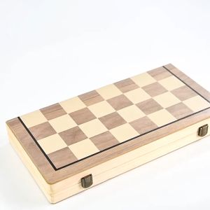 40cm*40cm Magnetic Wooden Chess Board Set: A Foldable International Chess Set for Travel Family Activities
