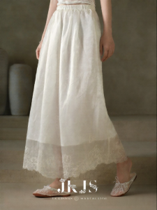 JK＆JS | Rayon Embossed Lace and Embroidery Chinese Style Pants