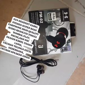 S24 ORI HEADSET KABEL STEREO SUPER BAS EARPHONE HIGH QUALITY HANDSFRE MIC HEADSET FULL BASS EXTRA AU