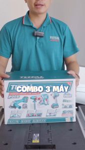 Combo 5 món INGCO COSLI230520 gồm máy khoan đục bê tông máy mài góc máy siết vít kèm 2 pin 1 sạc dùng pin 20V chính hãng