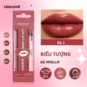 3 Cái/bộ Bộ Trang Điểm Môi Nữ Chống Thấm Nước Lâu Trôi Matte Màu Đỏ Đen Mờ Son Môi & Kẻ Viền Môi Mini Di Động Bộ Mỹ Phẩm Du Lịch
