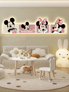 Modern Minimalist Cartoon Mickey Childrens Room Decorative Painting Bedside Atmosphere Sense Boy Girl Background Wall Artwork
