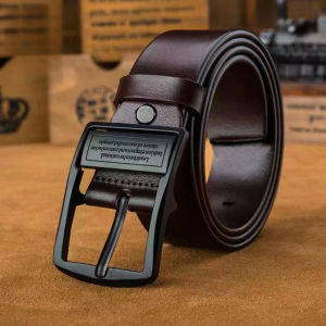 New Business Leisure Mens Alloy Square Pin Buckle Belts Male Famous Brand Luxury Designer Pu Leather Jeans Belts for Men