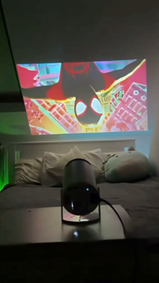 FEINODI HY300 upgraded mini projector supports Wi-Fi and Bluetooth, has built-in
