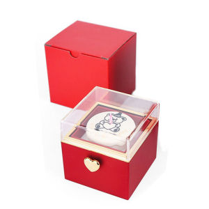 Luxury Acrylic Keepsake Box - Flips from Birthday Cake Decor to Jewelry Storage - Includes Real Candles & Surprise Opening Effec