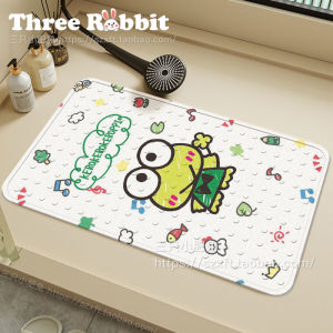 แผ่นรองพื้นห้องน้ำ PVC วันพีซ ลายกบ ป้องกันการลื่น ไม่ต้องซัก แผ่นรองพื้นห้องน้ำแบบดูดซับ แผ่นรองพื้นกันลื่นสำหรับบ้าน