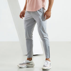 SOSOLEMON Mens High Elasticity Fitness Pants Autumn Winter Training Lightweight Quick Dry Zipper Cuffed Breathable Long Trousers