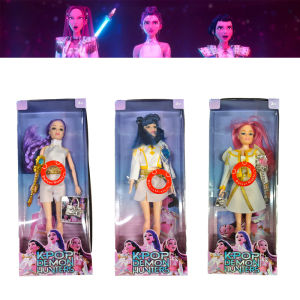 Hot Sell Movie Demon Hunters Anime Doll Vinyl Toy with Song and Colorful Light Rumi Mira Zoey Birthday Surprise Gift For Girls