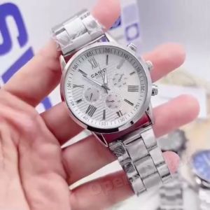 นาฬิกา ข้อมือแฟชั่น เลขโรมัน สายเลท แถมฟร้อมกล่อง ตัดสายได้