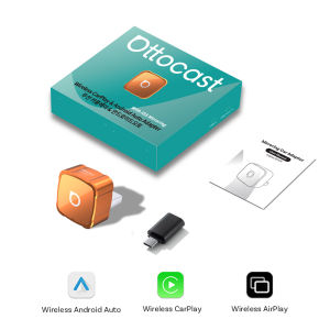 OTTOCAST Mini Air 3 In1 Wireless CarPlay Android Auto Adapter AirPlay Screen Mirroring Plug and Play Dongle for Audi VW Kia