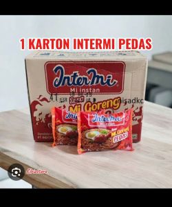 1 Karton intermi Pedas Goreng isi 40pcs/ Harga grosir mie enak lezat