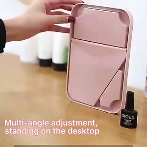 Cermin Lipat Persegi Portable / Standing Beauty Mirror Kaca Duduk Untuk Rias Makeup Wajah