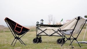 [READY] TrailTop Kursi Lipat Outdoor Dengan Jaring-Jaring Kursi Lipat Camping Fleksibel Beban 150kg