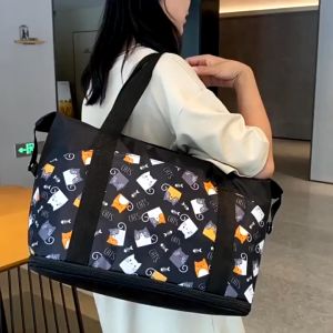 Tas Travel Motif Hand Bag Wanita Lipat Jinjing Jumbo Anti Air Handbag Baju Travelling Olahraga