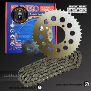 Gir set gear paket baja gold 13t-43t 520hd-116L suzuki thunder 250