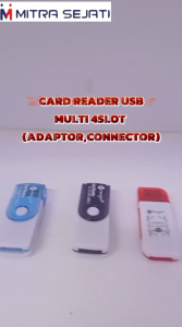Mitra Sejati Card Reader USB Multi 4 Slot dengan Pilihan Warna yang Beragam