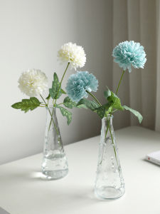 Bông Hoa Nhựa Giả Thêu Hình Quả Cầu Bóng Bàn Hoa Cúc Hoa Lụa Đơn Bó Hoa Trang Trí Phòng Khách Vật Dụng Trang Trí Chụp Ảnh