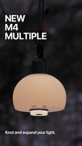 [LUMENA] M4 Camping Lantern + Bubble Shade | Samsung Battery 3350mAh | IP66 Waterproof Wireless LED | Aesthetic Outdoor Glamping Tent Light