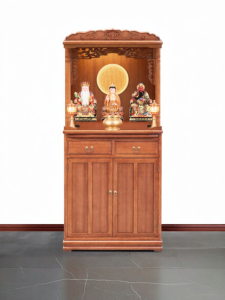WANGJIXIANG | Modern Chinese Style Solid Wood Buddha Shrine Cabinet