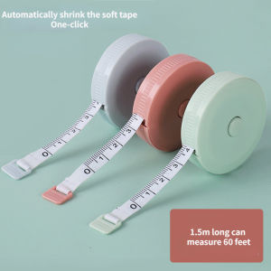 Anthropometric circular tape measure retractable and portable with spring-return mechanism 39.37-inch household tape measure