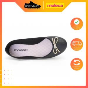 [BY SCHUMART] Moleca Black Textured Women Ballet Flats