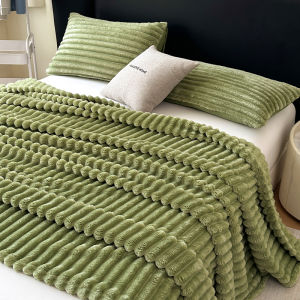 HLA | Flannel Faux Rabbit Fur Blanket