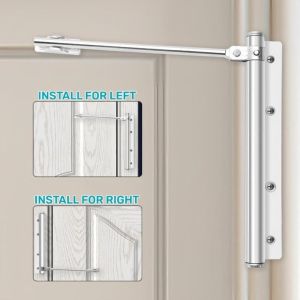 Concealed Automatic Door Closer Stainless Steel Hydraulic Spring Buffer Automatics Closes The Doors