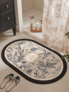 กระตุกพื้นห้องน้ำแบบเร็วแห้ง ดูดซับน้ำได้ดี ผ้าขนแกะสำหรับประตูห้องน้ำ ดีไซน์เรียบง่าย ป้องกันแบคทีเรีย สำหรับใช้ในบ้าน