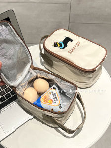 กระเป๋าใส่ข้าวกล่องรูปอาหารเช้าขนาดเล็กน่ารัก กระเป๋าใส่ข้าวแบบพกพาสำหรับผู้ใช้ในออฟฟิศ กระเป๋าใส่อาหารแบบมีสามมิติสำหรับนักเรียน