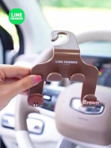 100% Authentic Line Friends Hooks for Car Accessories Waterproof Strong Holder Hanging Hook Organizer LFB306
