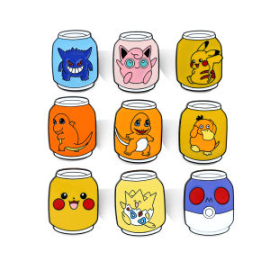 Bandai | Cartoon Pikachu Brooch Cute Jigglypuff Psyduck Enamel Lapel Pins Backpack Clothing Jewelry Metal Badges Accessories Gifts
