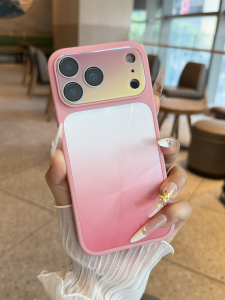 Vỏ Điện Thoại Đẹp Sang Trọng Màu Hồng Chuyển Màn Bảo Vệ Camera