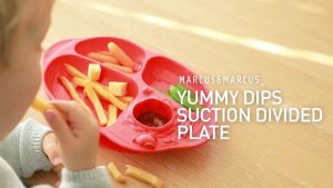 Marcus & Marcus Yummy Dips Suction Divided Plate for Baby 18m+ | Oh Baby Store