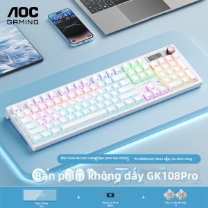 AOC | Bàn Phím Cơ Chơi Game E-sports Ba Chế Độ Không Dây Bluetooth Toàn Bộ Phím Có Thể Tháo Lắp In Bên Hông