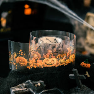 6Styles 200cm/roll PET Tape Dark Night Dance Party Series Halloween Dark Theme Scenery Notebook Decoration Tape DIY Diary Frame