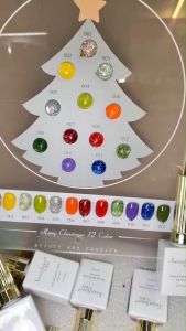 Xuanfeier set สีเจล Christmas 12สี ขนาด 15ml. แถมฟรีชาร์ตสีรูปต้นคริสต์มาสสุดน่ารัก