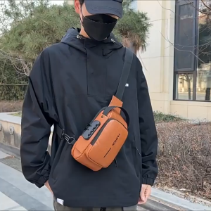 SKM Mens Waterproof USB Chest Crossbody Bag Beg Silang Lelaki SK667