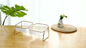 its 🛒 ชามอาหารสัตว์เลี้ยง ที่ให้อาหารแมว สุนัข ชุดชามคู่ แบบเอียง สินค้าพร้อมส่ง