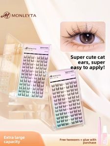 MONLEYTA | Natural Looking Cat Eyelashes Pure Desire Female Fake Lashes Simulation Wild Cat Lower Eyelashes Lazy Three Step Eyelashes