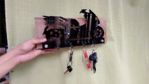 PCX motorcycle Black Wall Mounted Key Holder Metal Key Hooks Rack 4 Hooks Decorative Key Hanger cod cod cod